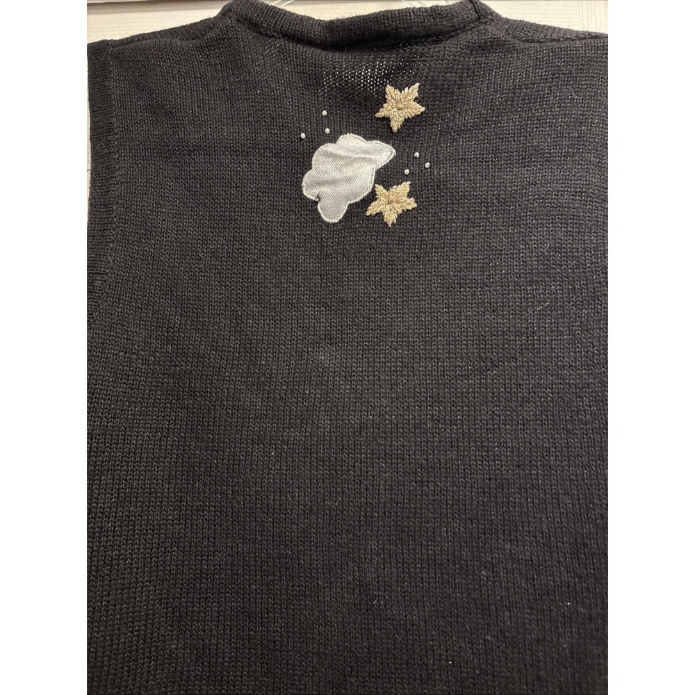 Vtg Bobbie Brooks Women's S Angel Star Ugly Festive Christmas Sweater Vest 3D - Picture 8 of 8